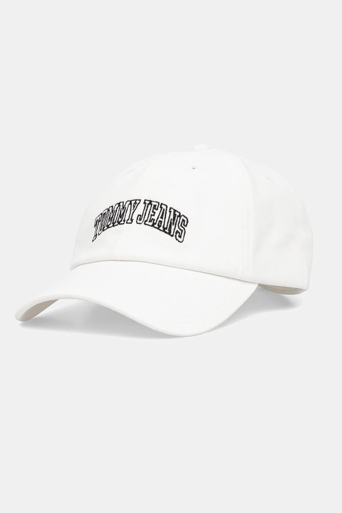 Bavlnená šiltovka Tommy Jeans bavlna biela AW0AW16992