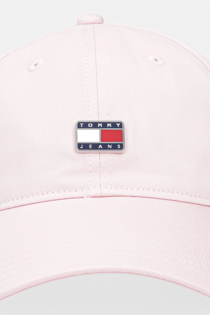Bavlněná baseballová čepice Tommy Jeans AW0AW16986 růžová SS25