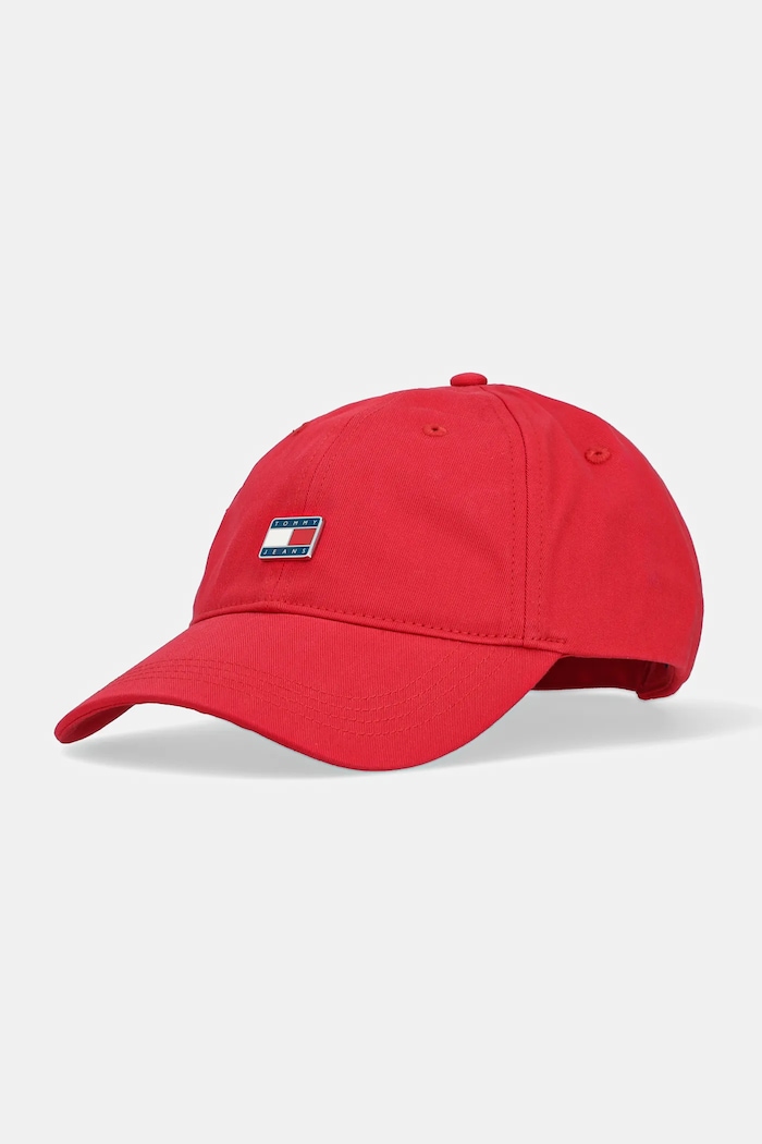 Tommy Jeans șapcă de baseball din bumbac bumbac rosu AW0AW16986