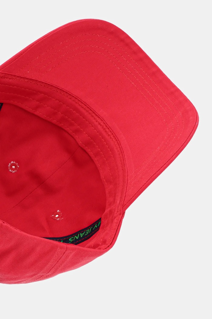 Tommy Jeans șapcă de baseball din bumbac rosu AW0AW16986