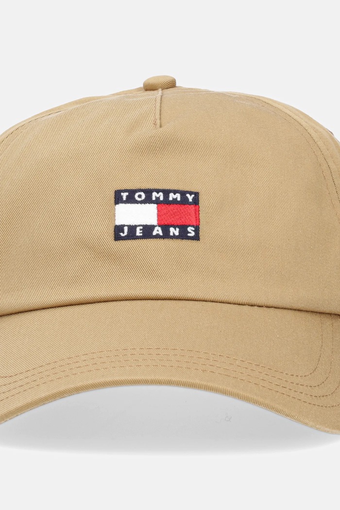 Tommy Jeans Καπέλο με γείσο γυναικείο βαμβακερό AW0AW16991 πράσινο SS26