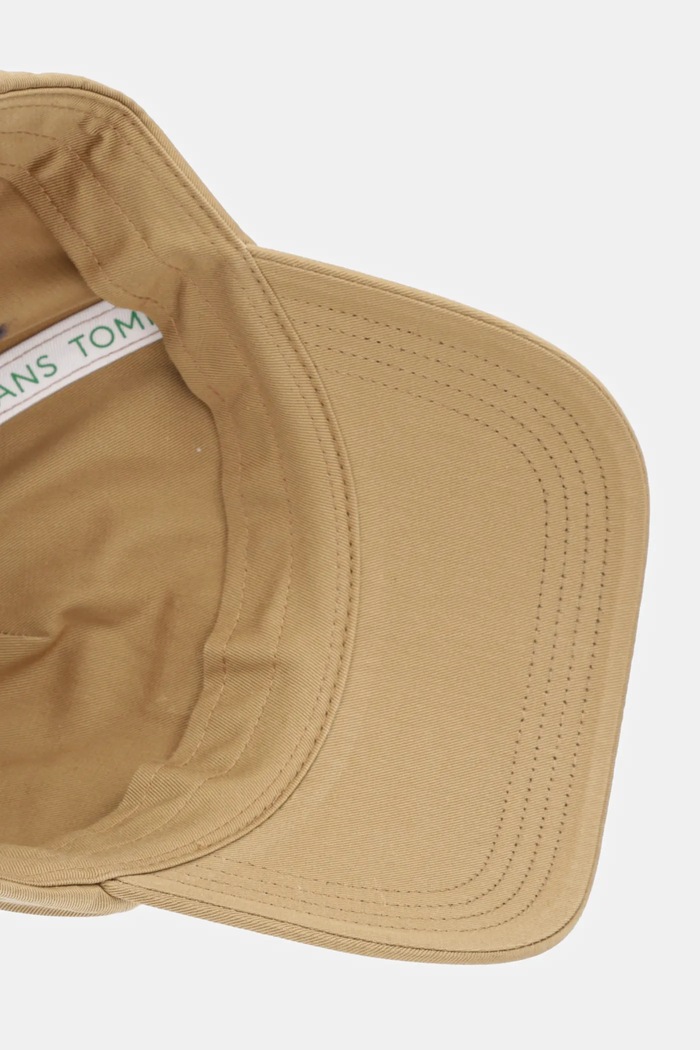 Tommy Jeans Καπέλο με γείσο γυναικείο βαμβακερό πράσινο AW0AW16991