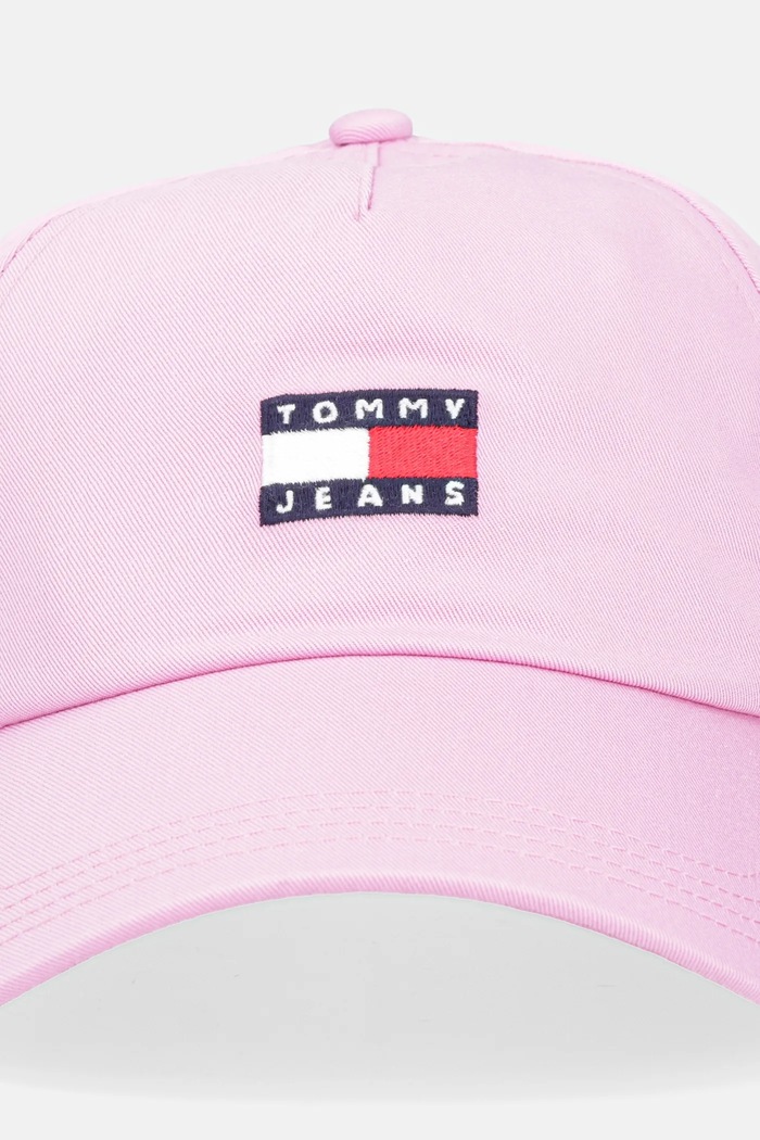 Tommy Jeans siltes sapka női pamut AW0AW16991 rózsaszín SS26