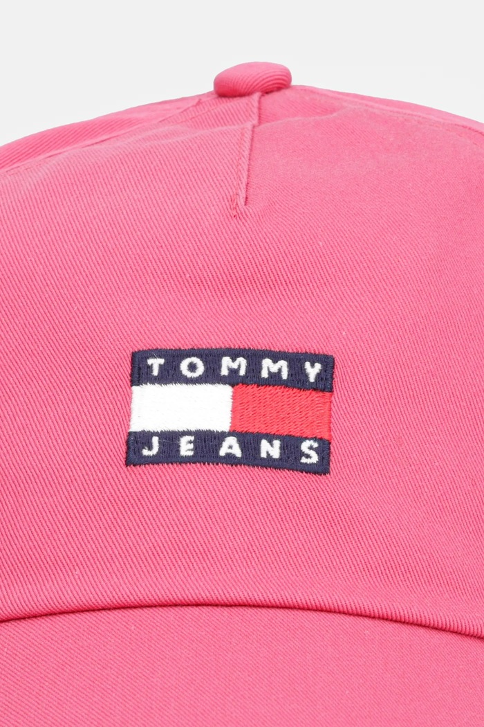 Tommy Jeans Καπέλο με γείσο γυναικείο βαμβακερό AW0AW16991 ροζ SS26