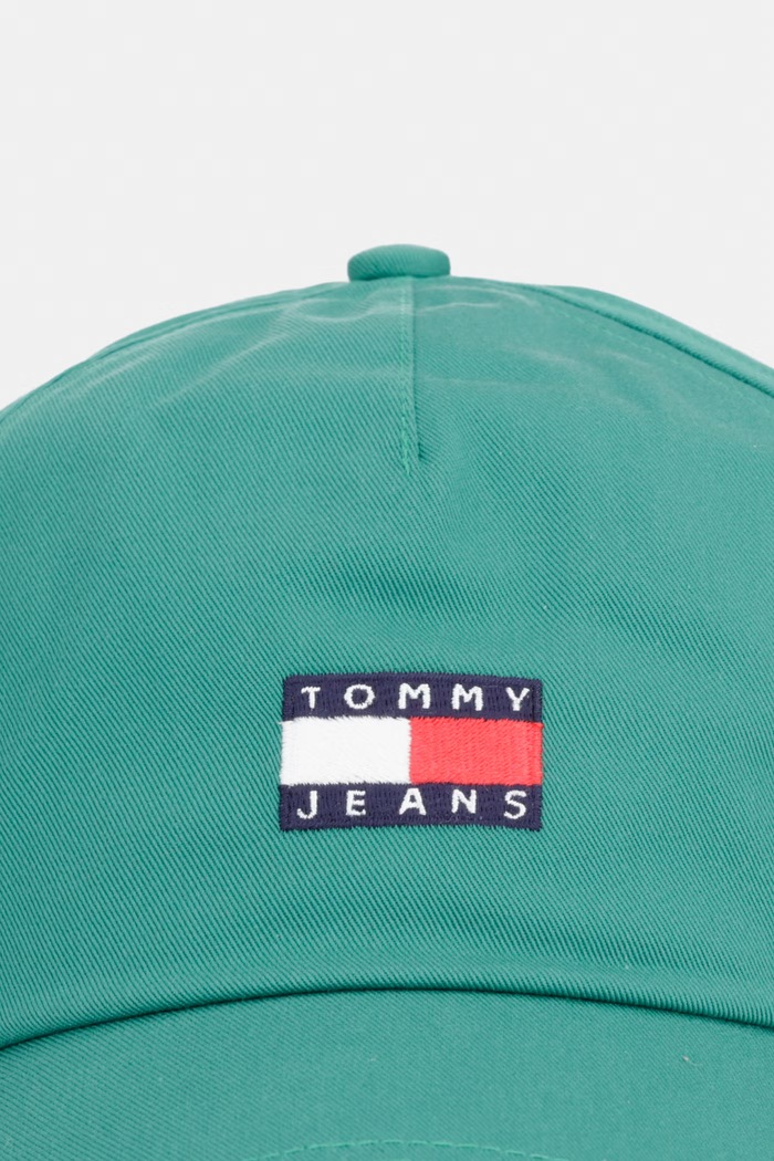 Tommy Jeans kapa s šiltom ženska bombažna AW0AW16991 turkizna SS26
