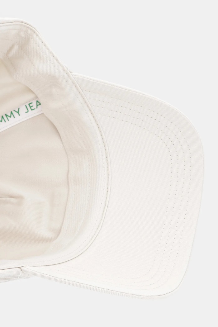 Tommy Jeans Καπέλο με γείσο γυναικείο βαμβακερό μπεζ AW0AW16991