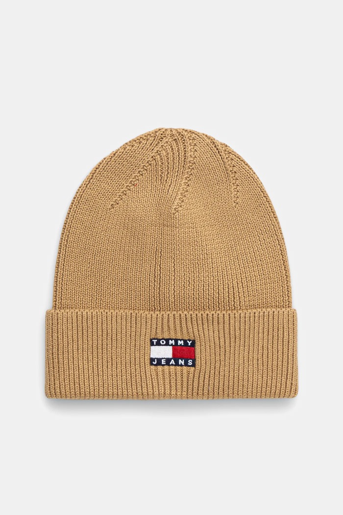 Tommy Jeans czapka bawełniana aplikacja zielony AW0AW17358