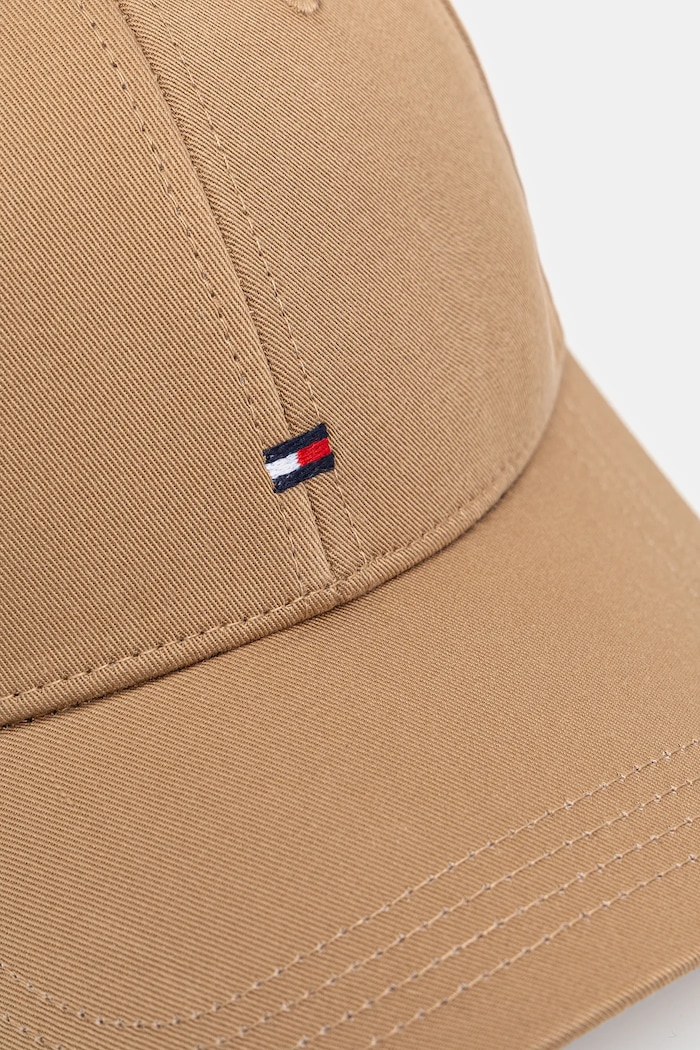 Tommy Hilfiger czapka z daszkiem bawełniana AW0AW16844 beżowy SS25
