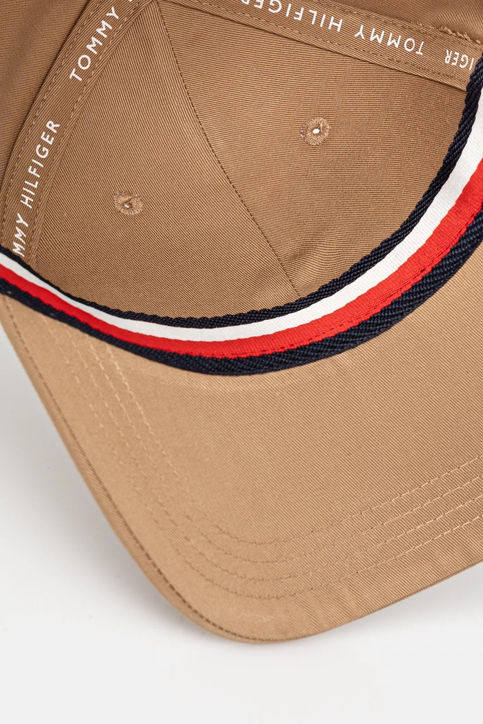 Akcesoria Tommy Hilfiger czapka z daszkiem bawełniana AW0AW16844 beżowy