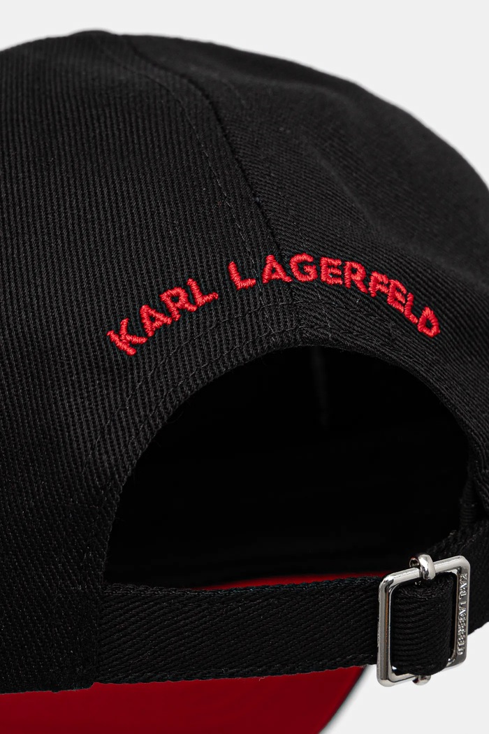 Dodaci Pamučna kapa sa šiltom Karl Lagerfeld A1W33155 crna