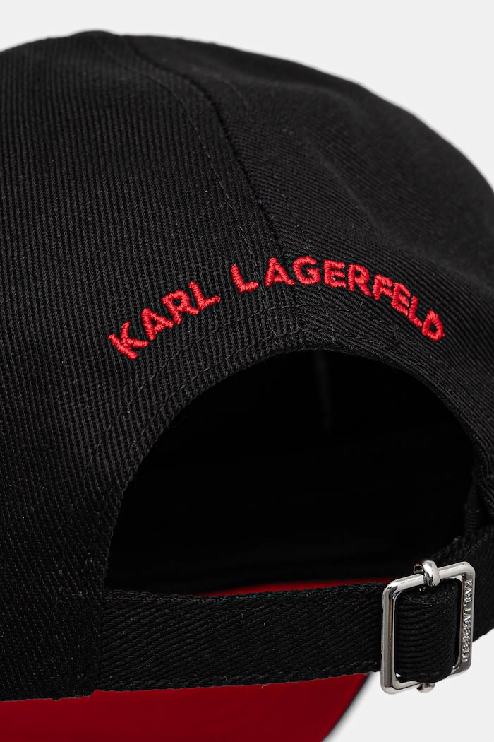 Dodaci Pamučna kapa sa šiltom Karl Lagerfeld A1W33155 crna