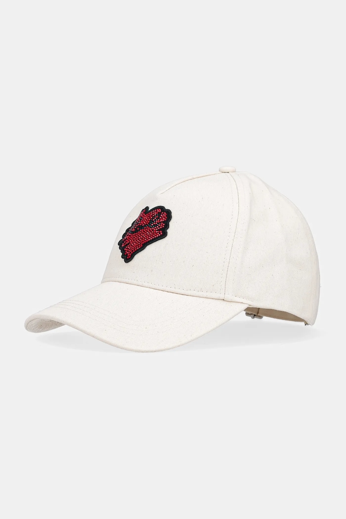Karl Lagerfeld baseball sapka aplikációval bézs A1W33159