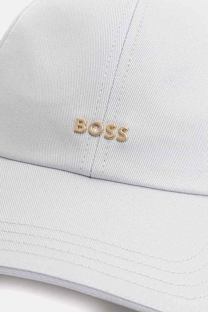 BOSS čiapka so šiltom dámska bavlnená Ari-ME 50533367 modrá SS26