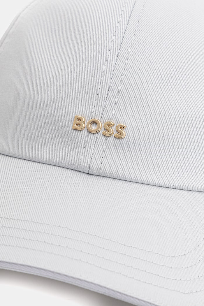 BOSS čiapka so šiltom dámska bavlnená Ari-ME 50533367 modrá SS26