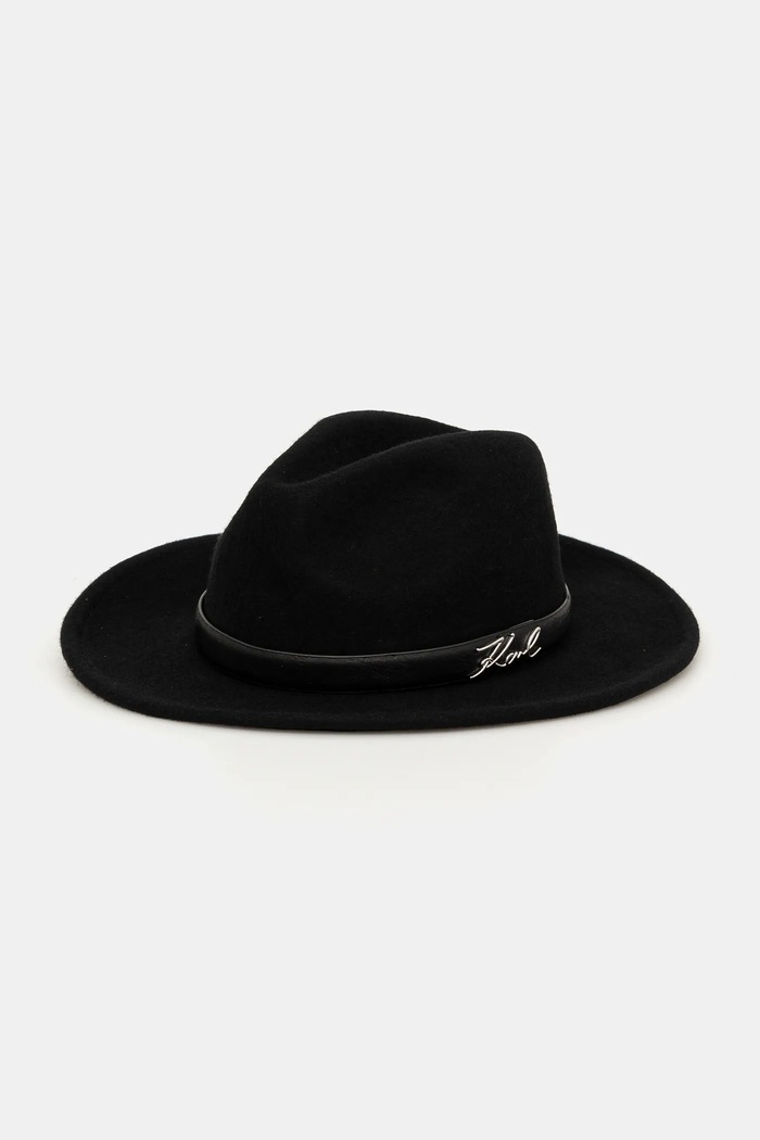 Karl Lagerfeld kapelusz wełniany wełna czarny A1W33182
