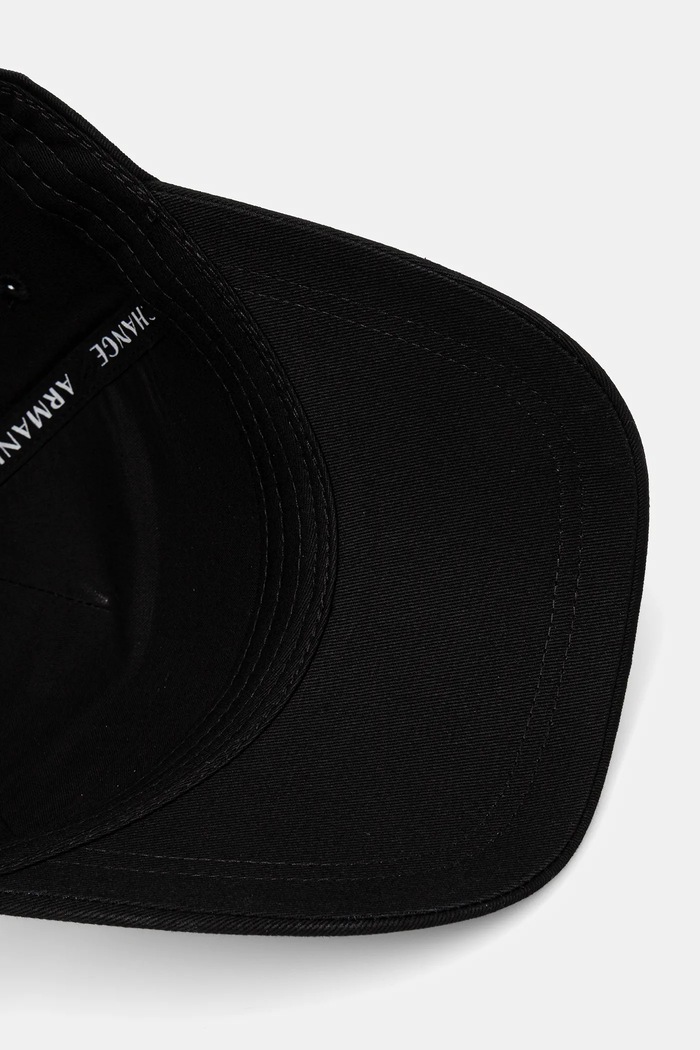 Bavlněná baseballová čepice Armani Exchange černá XW000956.AF13848.NOS