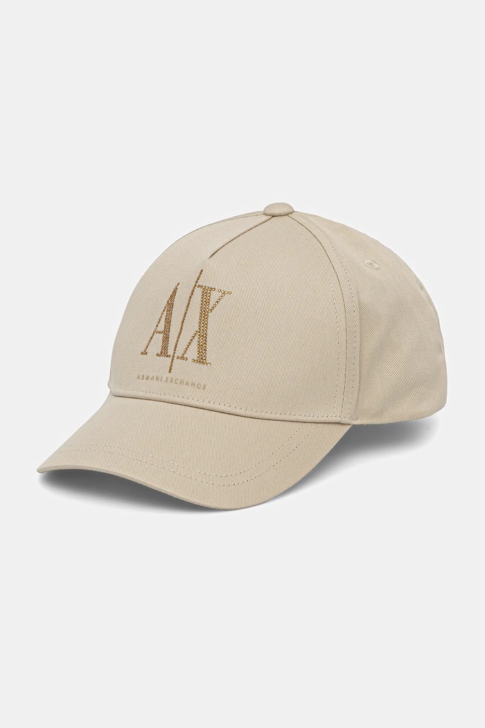 Armani Exchange pamut baseball sapka aplikációval bézs XW000957.AF13846
