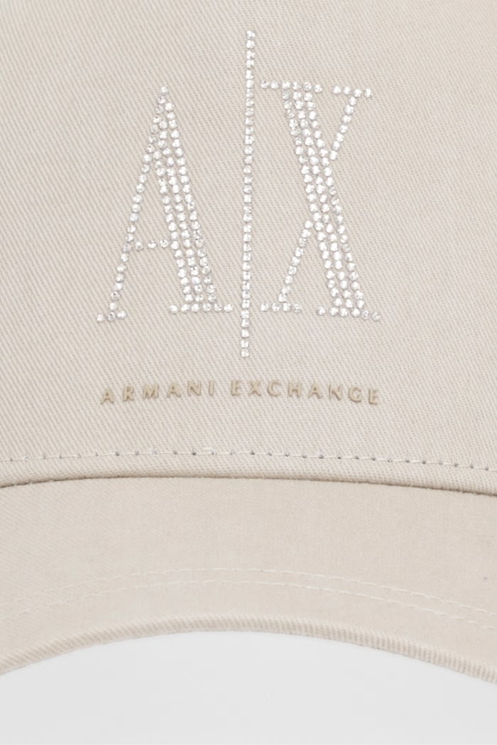 Armani Exchange czapka z daszkiem bawełniana XW000957.AF13846 beżowy SS26