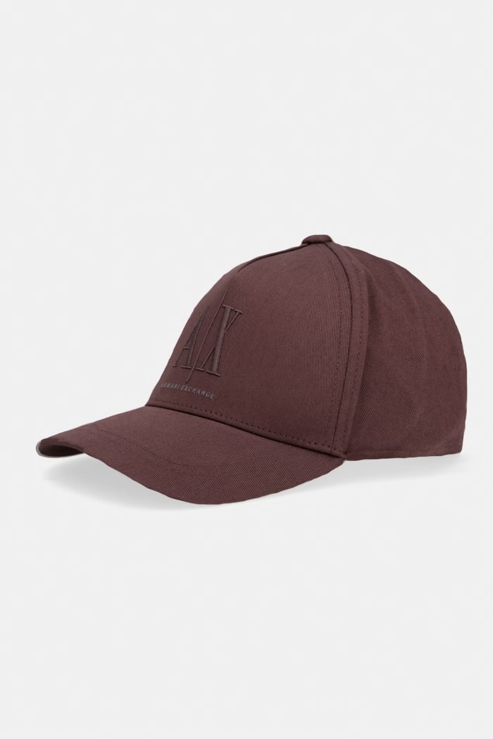 Armani Exchange čiapka so šiltom dámska bavlnená hnedá XW001179.AF14711