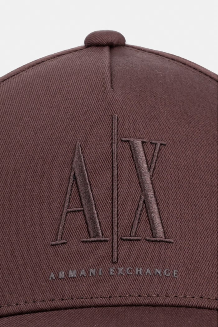 Armani Exchange čiapka so šiltom dámska bavlnená XW001179.AF14711 hnedá AW25