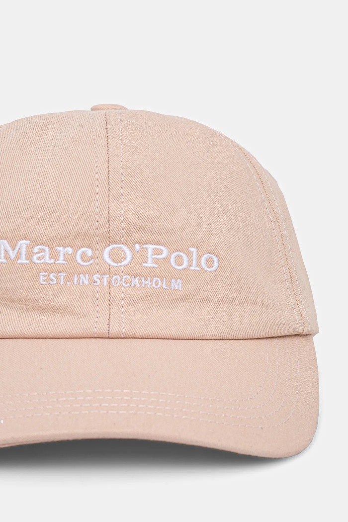 Marc O'Polo czapka z daszkiem bawełniana 503802601063 pomarańczowy SS25