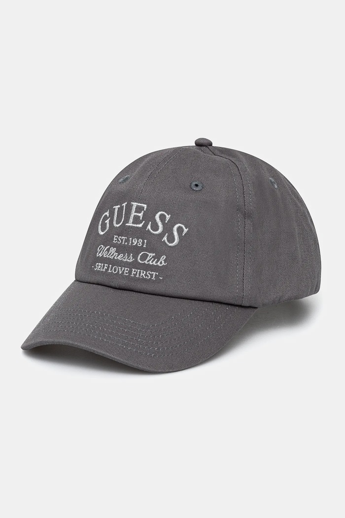 Bavlněná baseballová čepice Guess LUREX bavlna šedá V5RZ03.WFKN0