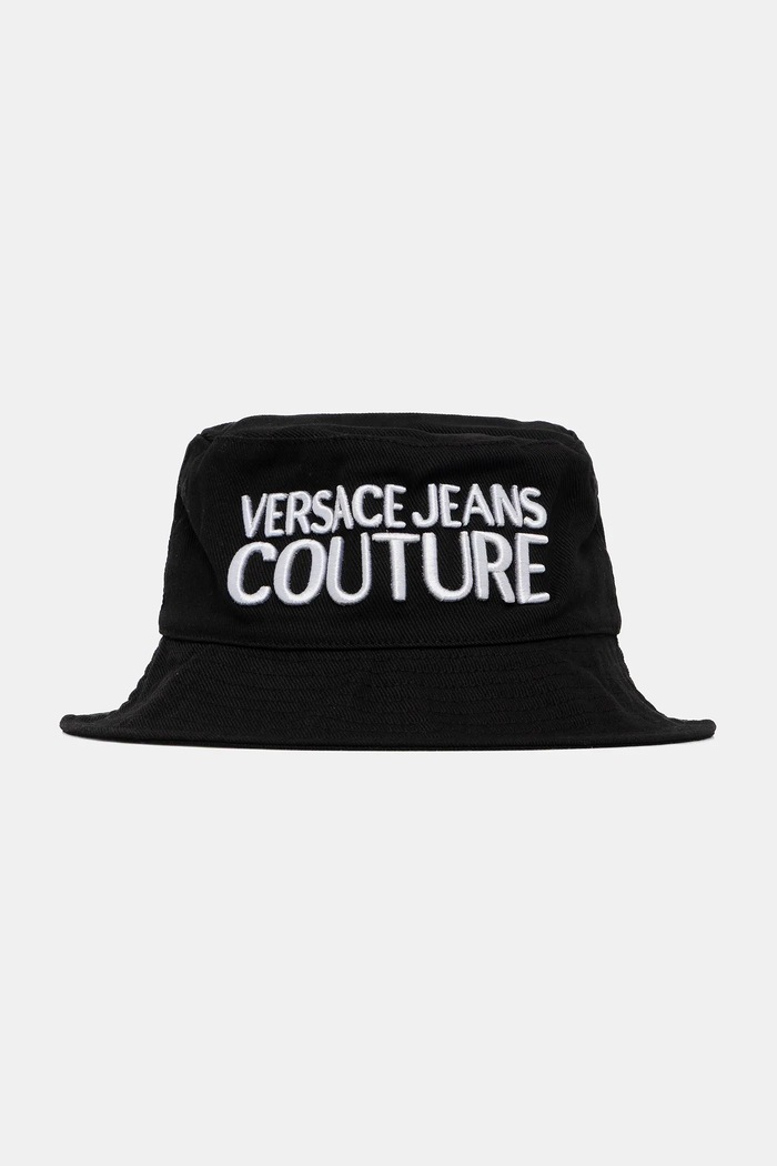 Bavlnený klobúk Versace Jeans Couture bavlna čierna 78HAZK04.ZG365