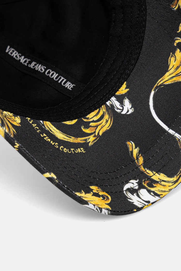 Versace Jeans Couture czapka z daszkiem bawełniana czarny 78HAZK10.ZG364