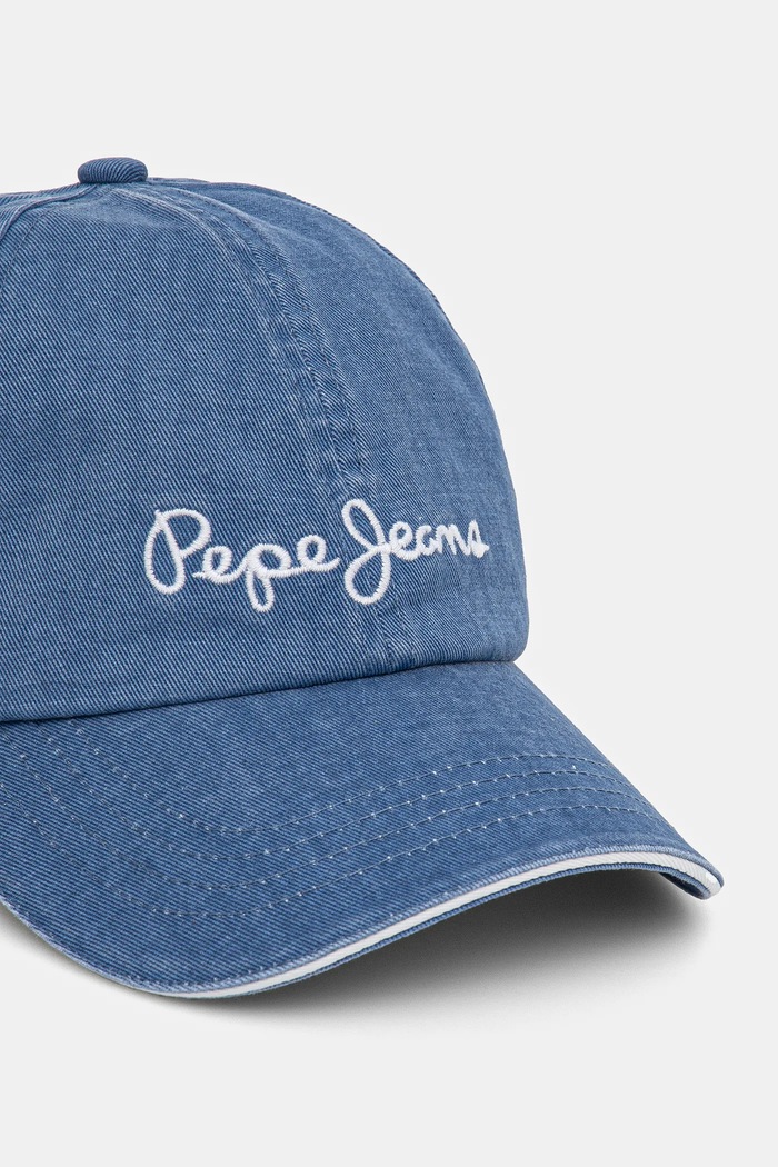 Pepe Jeans Șapcă de baseball din bumbac WEI CAP PL040364 albastru SS25