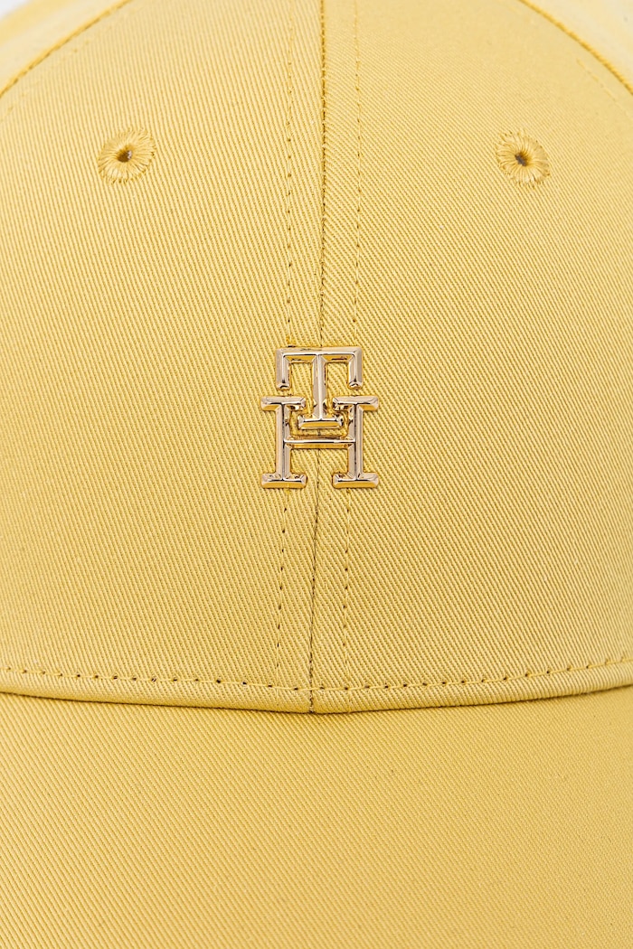 Tommy Hilfiger czapka z daszkiem bawełniana AW0AW17128 żółty SS25