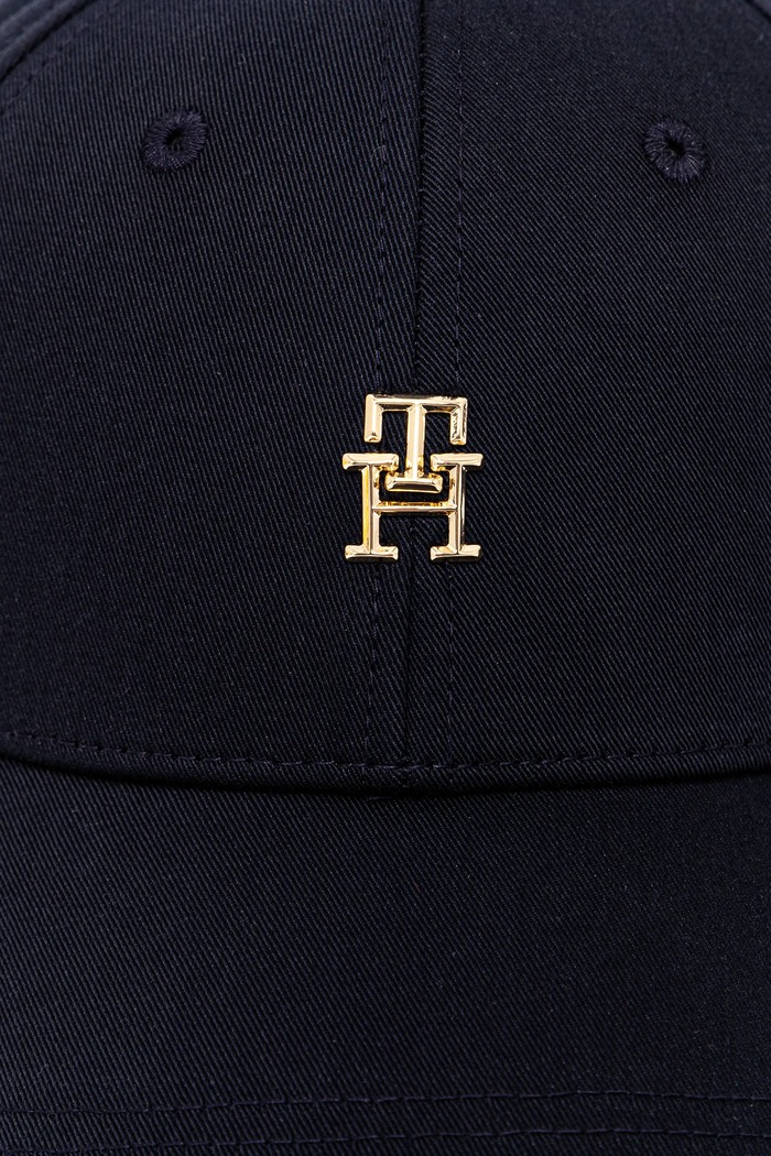 Tommy Hilfiger czapka z daszkiem bawełniana AW0AW17128 granatowy SS25