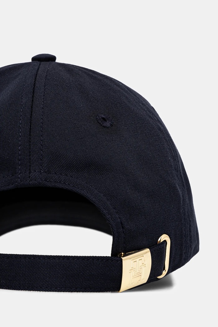 Tommy Hilfiger czapka z daszkiem bawełniana granatowy AW0AW17128