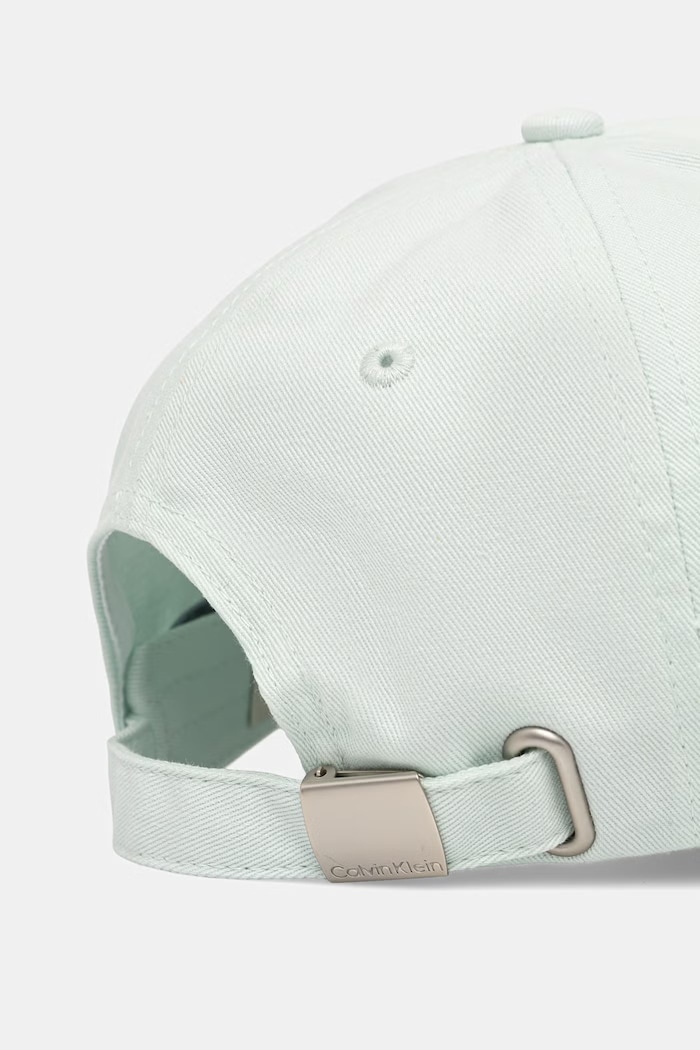 Аксесоари Calvin Klein шапка с козирка дамска от памук LV04K5024G зелен