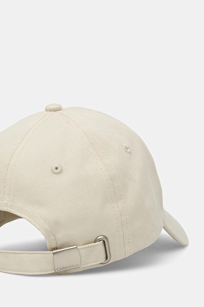 Calvin Klein czapka z daszkiem damska bawełniana LV04K5024G beżowy SS26
