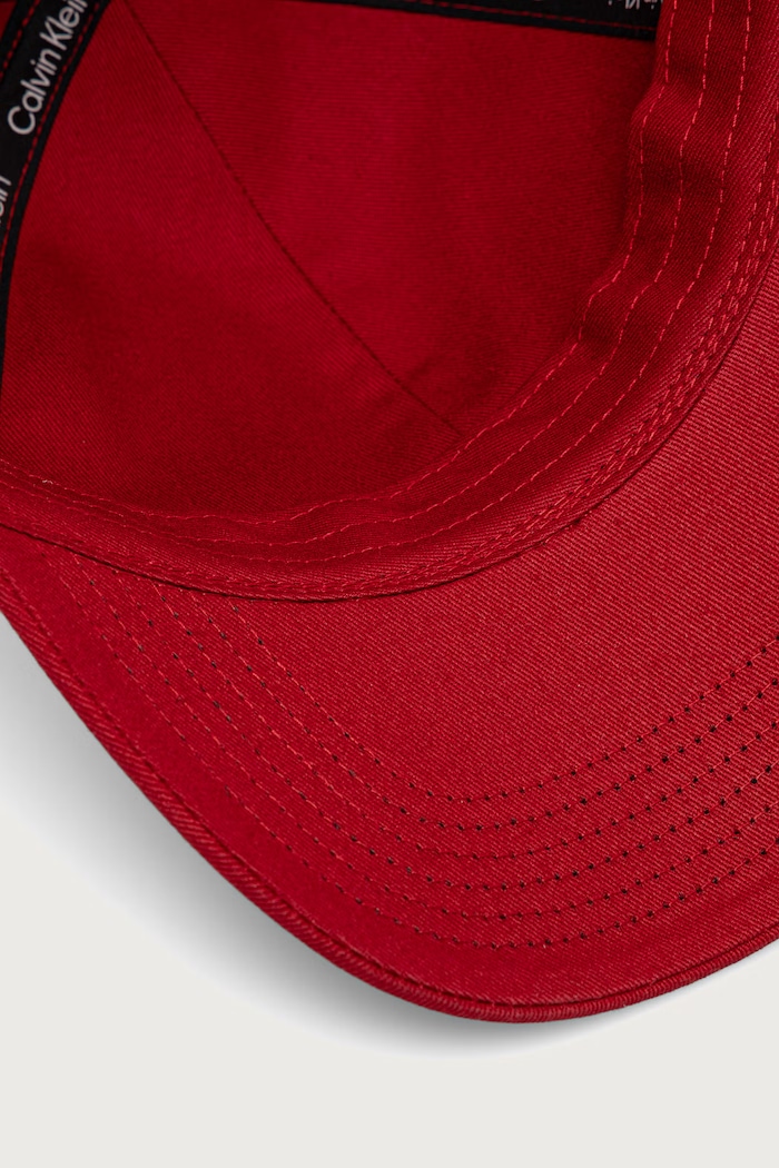 Czapka z daszkiem damska bawełniana Calvin Klein LV04K5024G czerwony