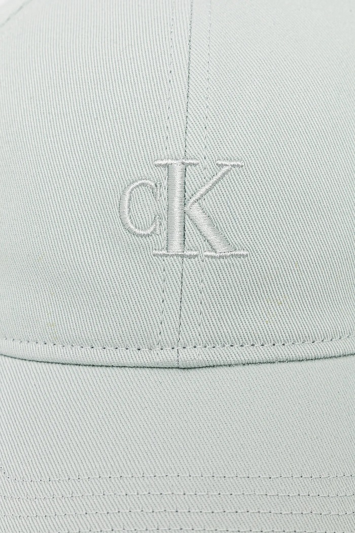 Calvin Klein czapka z daszkiem damska bawełniana LV04K5024G turkusowy SS26