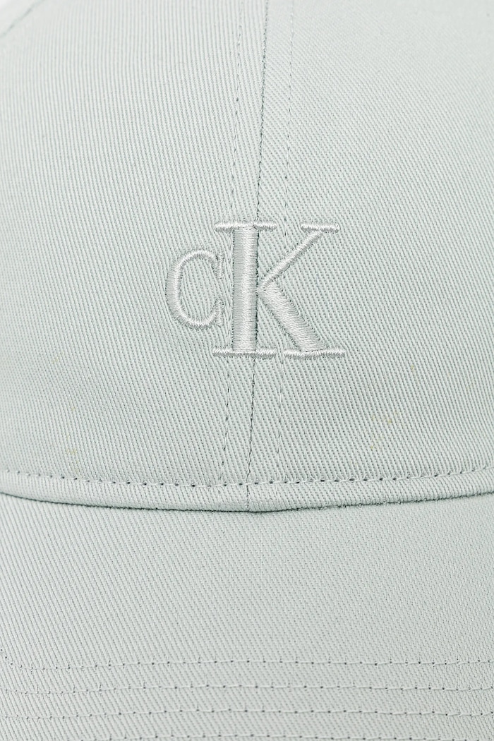 Calvin Klein czapka z daszkiem damska bawełniana LV04K5024G turkusowy SS26