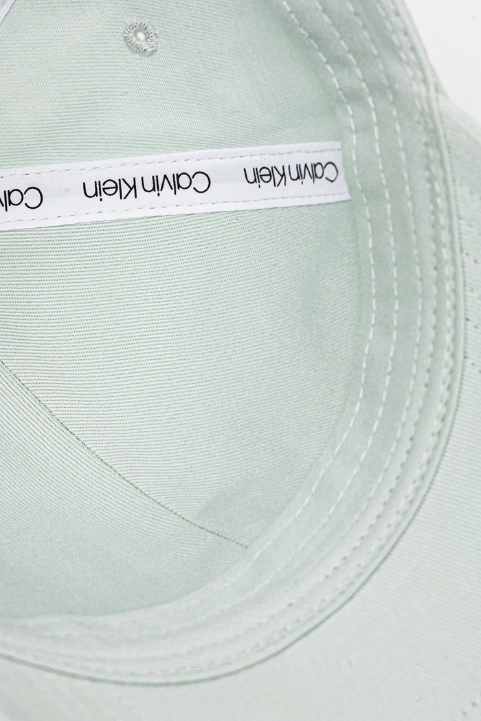 Akcesoria Calvin Klein czapka z daszkiem damska bawełniana LV04K5024G turkusowy