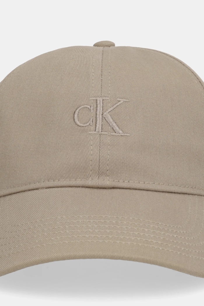 Calvin Klein Καπέλο με γείσο γυναικείο βαμβακερό LV04K5024G μπεζ SS26
