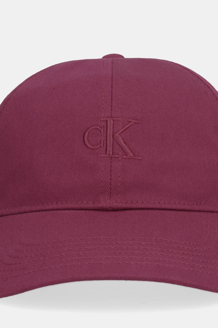 Calvin Klein καπέλο με γείσο γυναικείο βαμβακερό LV04K5024G μπορντό SS26