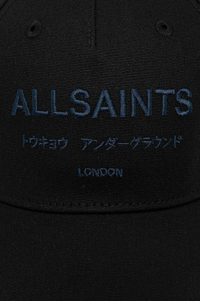 AllSaints czapka z daszkiem bawełniana 29AS101819 czarny AW25