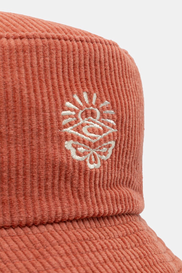 Accesorii Rip Curl șapcă de tip bucket pentru femei din catifea reiată 05BWHE portocaliu