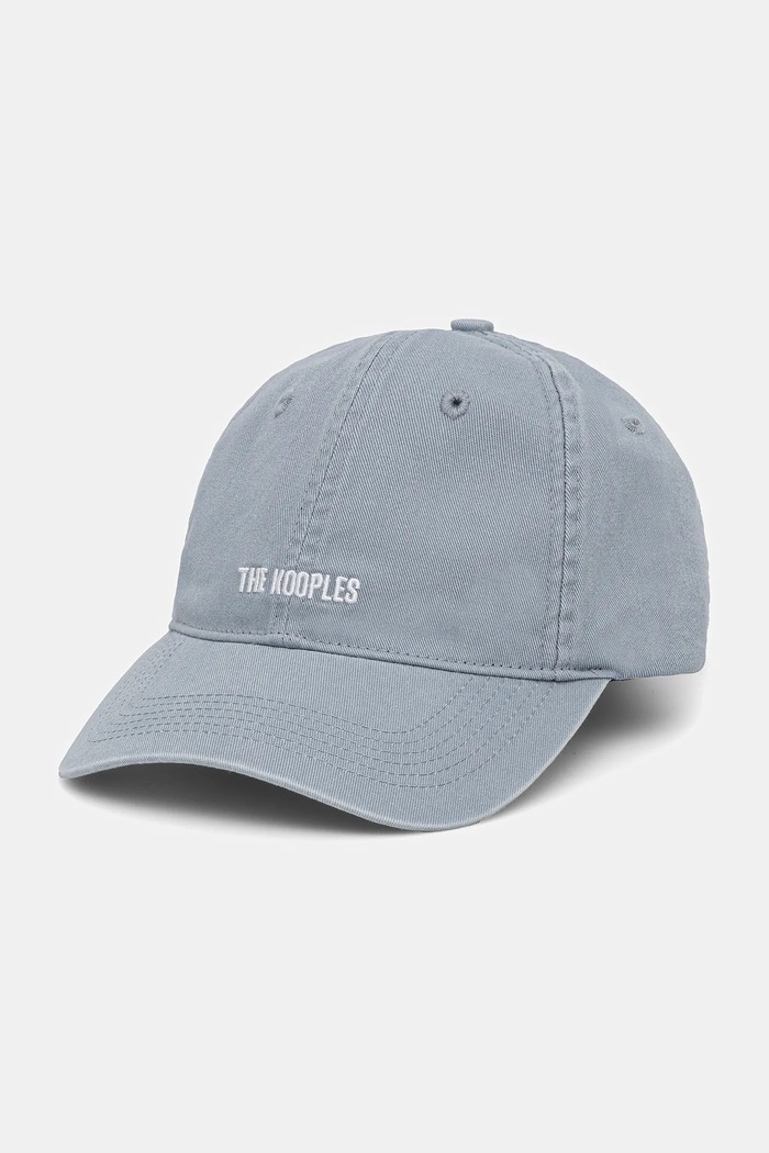 The Kooples pamut baseball sapka aplikációval kék AMHA30011K