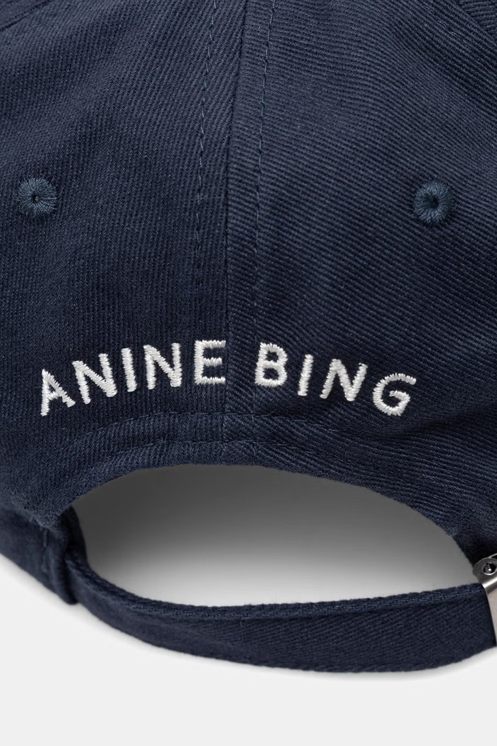 Akcesoria Anine Bing Jeremy Baseball Cap Ab czapka z daszkiem bawełniana damska A.12.10083 granatowy