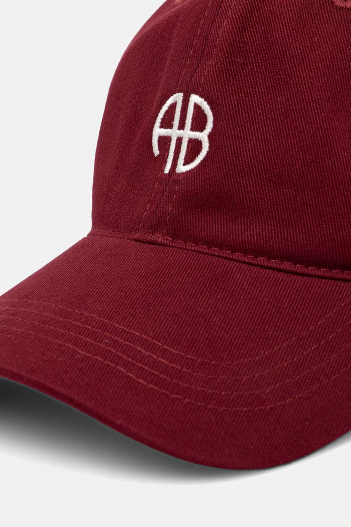 Anine Bing Jeremy Baseball Cap damska bawełniana A.12.10083 bordowy AA00