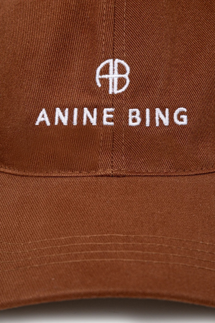 Bavlněná baseballová čepice Anine Bing Jeremy Baseball Cap S.12.9084 hnědá SS25