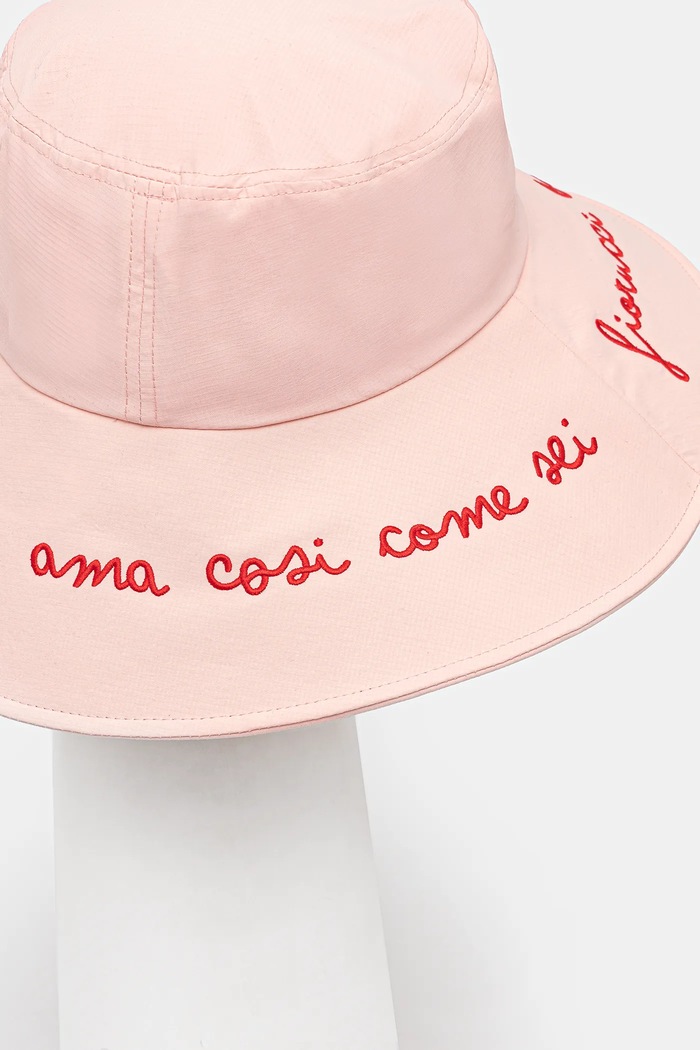 Accesorii Fiorucci palarie Embroidered Bucket U01FPAHA136NY01PN02 portocaliu