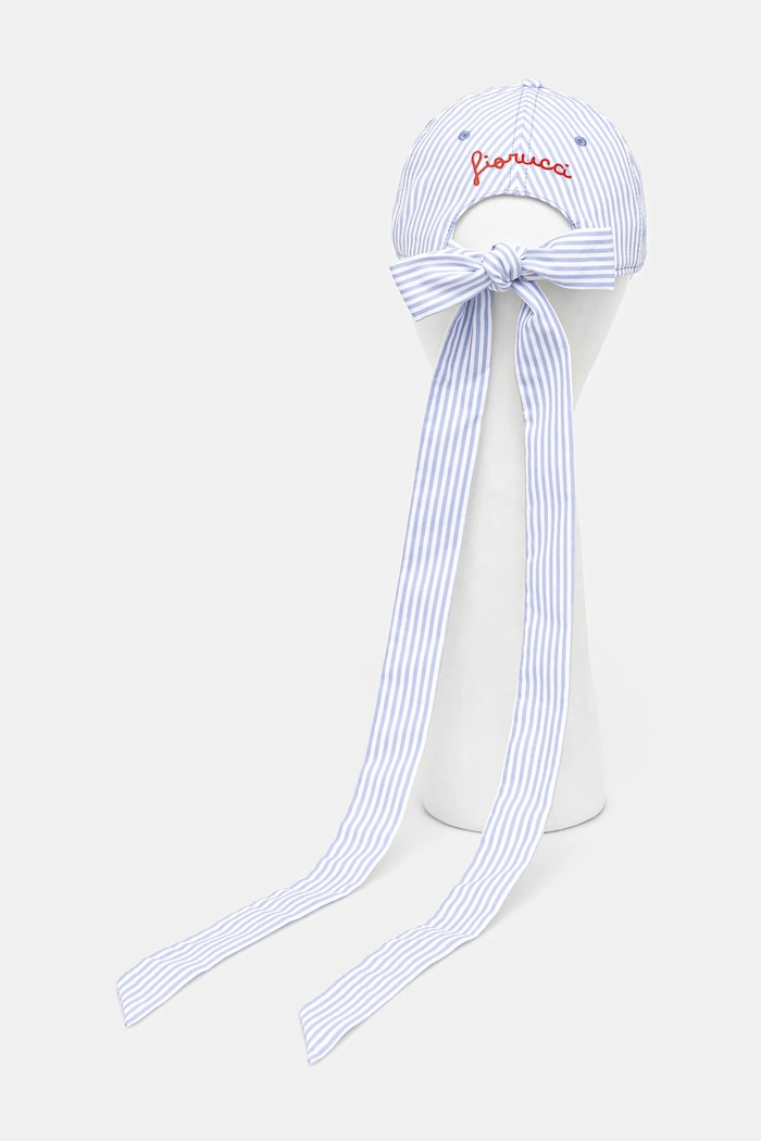 Accesorii Fiorucci Șapcă de baseball din bumbac Striped Tie Ribbon W02SMAHA398CJ01BL07 albastru