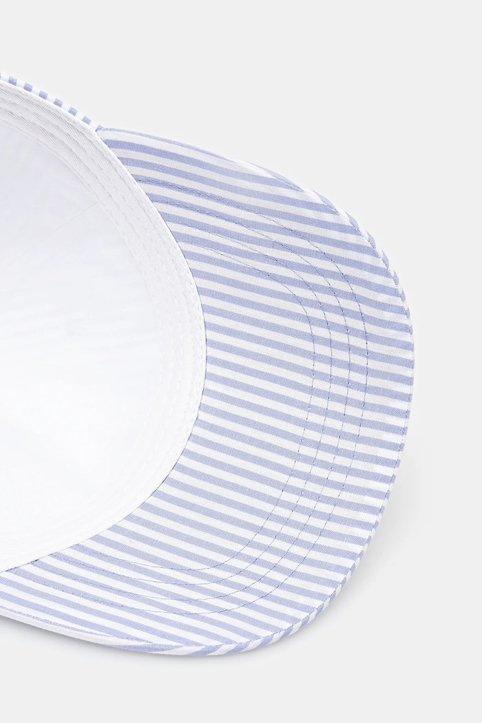 Șapcă de baseball din bumbac Striped Tie Ribbon Fiorucci W02SMAHA398CJ01BL07 albastru