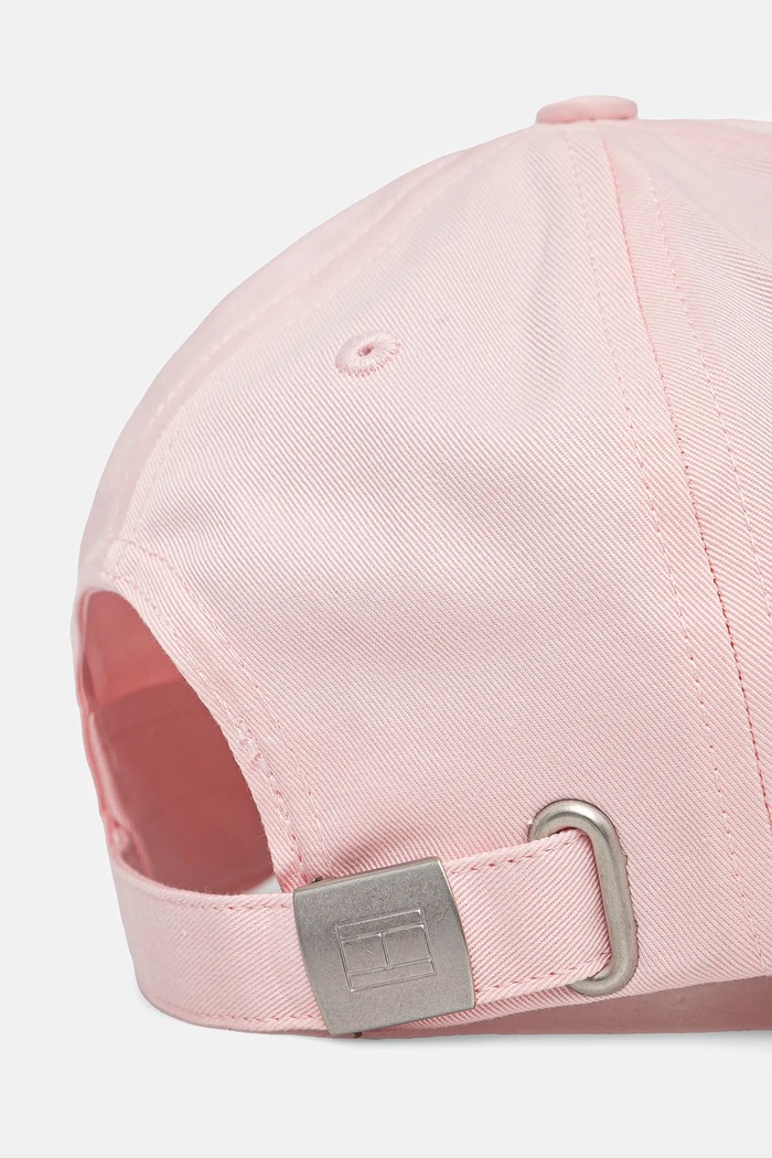 Dziewczynka Tommy Hilfiger czapka z daszkiem bawełniana dziecięca AU0AU01528.G.PPYA różowy